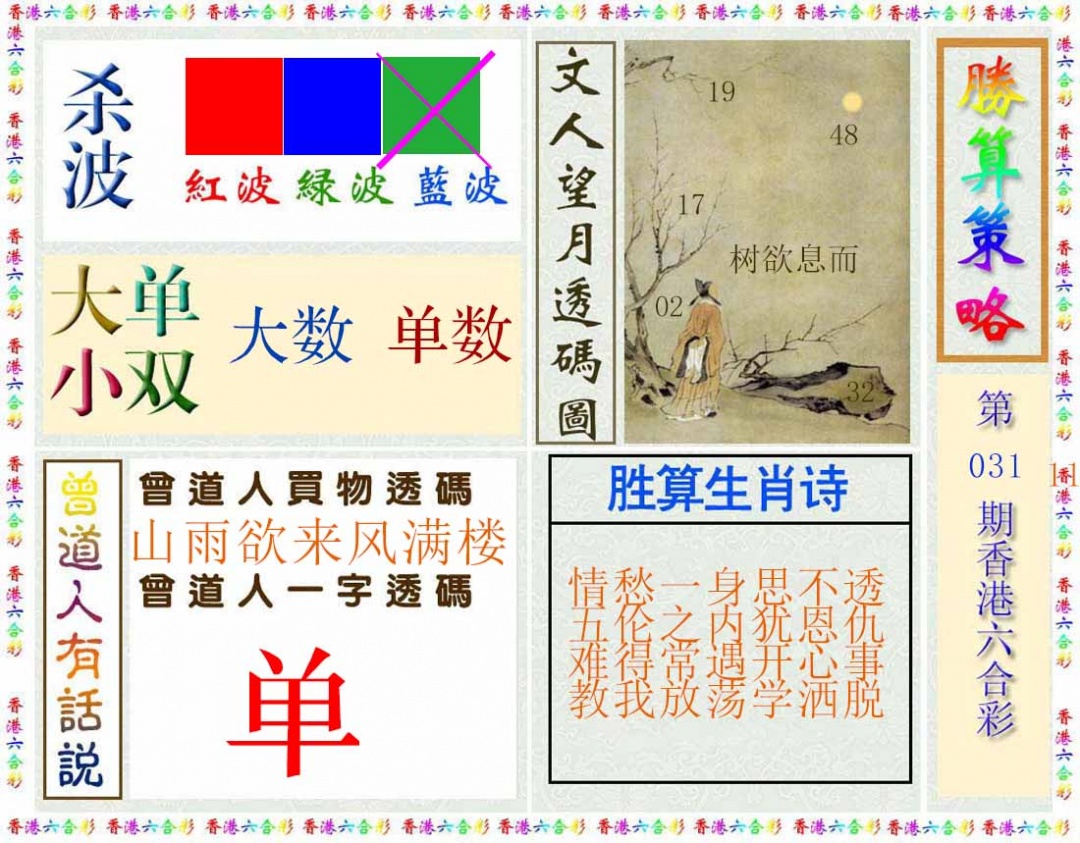 031期胜算策略(彩)[图]